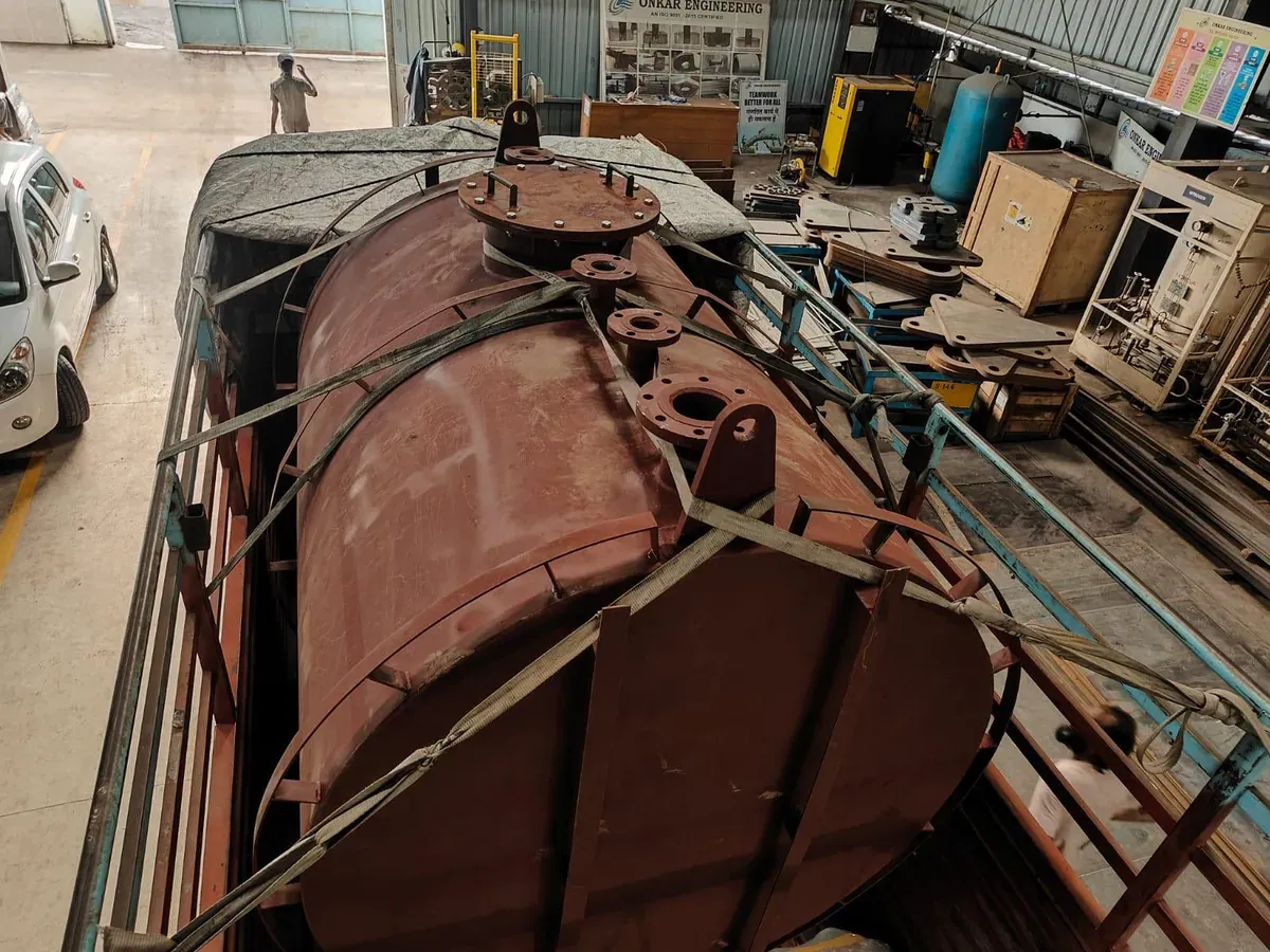 Mild steel tank fabrication at Onkar Engineering